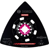 Bosch Powertools Plato de lijado EXPERT AVZ 90 RT2 para herramientas multifunción, 90 mm, juego de 10 piezas.
