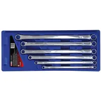 Ks Tools 518.0800, acero cromo-molibdeno, plateado, juego de 6 piezas con las siguientes medidas: 10x11, 12x14, 13x15, 16x18, 17x19, 22x24