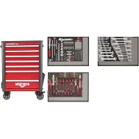 Gedore Conjunto de herramientas rojo R22071004, para carro de herramientas WINGMAN rojo, de 129 piezas, referencia 3301694