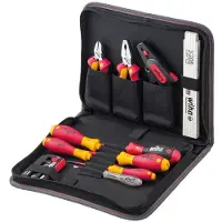 Wiha Juego de herramientas para electricistas (rojo/amarillo, 32 piezas, con estuche)