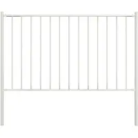 vidaXL , panel de valla Woerden con postes de acero, 1,7 x 0,75 m, color blanco