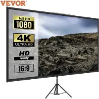 OEM Pantalla de proyección portátil grande de 110 pulgadas, formato 16:9, resolución 4K HD