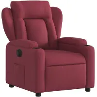 vidaXL Sillón reclinable eléctrico, color burdeos, tapizado en tela