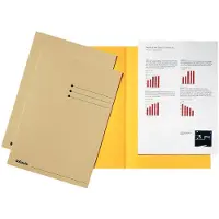 Esselte carpeta de cartón A4 crema con lados iguales y líneas impresas | 100 unidades