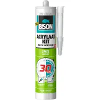 Bison 1491142, 310 ml, Masilla acrílica, Adecuada para uso en interiores, Adecuada para uso en exteriores, Color blanco