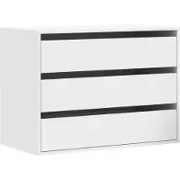 vidaXL Cómoda blanca de 80x41x58 cm, fabricada en material de madera