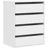 vidaXL Cómoda blanca de 60x41x76 cm, fabricada en material de madera