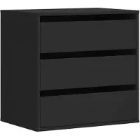 vidaXL Cómoda negra de 60x41x58 cm, fabricada en material de madera
