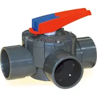 Cepex Válvula De Disco Rotatoria De 3 Vías 41862 Ø63-75 Hembra/macho Con Junta Tórica De Epdm Y Junta De Silicona