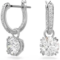 Swarovski Pendientes 'Stilla' plata / transparente