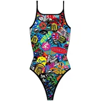 Turbo Traje De Baño De Tiras Finas Stickers Colors