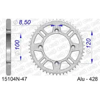 Afam Alu Rueda Dent. #428 Yamaha YZ 85, 49 dientes