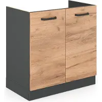 Vicco Armario bajo para fregadero R-Line Roble dorado 80 cm sin encimera, Model 34949