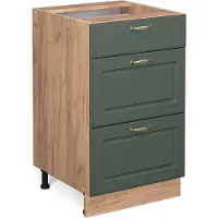 Vicco Mueble bajo de cocina Fame-Line Verde dorado Casa de campo 50 cm sin encimera, Model 38360