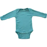 Engel - Baby Bodysuit Long Sleeve with Press Studs on Shoulder - Ropa interior merino size 98/104, turquesa
