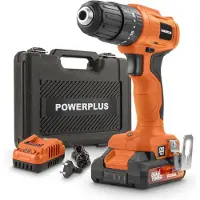 Big Buy Cooking Taladro percutor inalámbrico Powerplus 3 en 1 de 20V, con batería y cargador