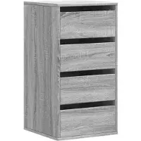 vidaXL Cómoda gris Sonoma, 40x41x76 cm, fabricada en material de madera