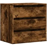 vidaXL Cómoda, color roble ahumado, 60x41x58 cm, fabricada en material de madera