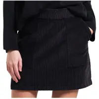 DEDICATED - Women's Skirt Majorna Corduroy - Falda size XS, negro
