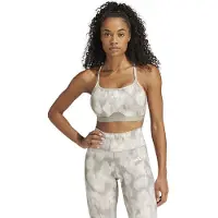 Adidas adidasSujetador Aeroreact Training Essentials Light-Support Allover Print Flower 2X (C-D) Chalk White / Silver Pebble Mujer