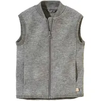 Disana - Kid's Milled Wool Vest - Chaleco de lana merina size 98/104, gris