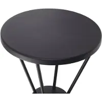 LUCANDE Lámpara de exterior LED Elario, 222 cm, negro, aluminio