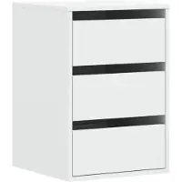 vidaXL Cómoda blanca de 40x41x58 cm, fabricada en material de madera