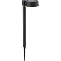 Philips Lámpara de pie Philips Vynce, 1,5 W, iluminación exterior tipo farola, color negro, material plástico, IP44, ideal para terraza y jardín, clase III