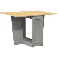 vidaXL Mesa plegable con forma de mariposa, Corona, gris, madera maciza de pino
