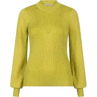 Esqualo Sweater Mix Rib V-detail Lurex Matcha Green Talla: S | Sudaderas con Capucha Outlet | Mujer | Verde