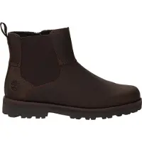 Timberland unisex para niños. TB0A25GK9311 Botas Chelsea de piel Courma marrón (33), Plano, Cremallera, Velcro, Casual, moda infantil, Timbe