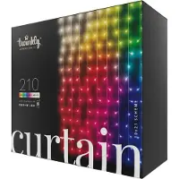 Ledworks Curtain 210 (TWW210SPP-TEU): Guirnalda de luces LED inteligentes, con 210 LEDs RGB+W, de 2 metros de longitud