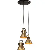 vidaXL Lámpara colgante de 25 W, estilo antiguo, color latón, 30x30x100 cm, casquillo E27