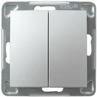 Ospel ŁP-2Y/m/18, color plateado, grado de protección IP20, 250 V, 16 A, 71 mm, 40 mm