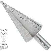 Graphite Broca escalonada de grafito, modelo 57H739, acero rápido