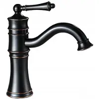 REA Grifo para lavabo VINTAGE, color envejecido, modelo de bajo perfil