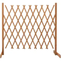 vidaXL Valla de jardín con enrejado, color naranja, 180x100 cm, madera maciza de abeto