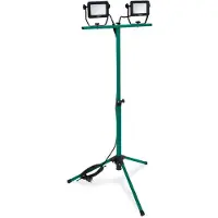 Vonroc Foco de trabajo LED 2x 20W - Soporte regulable | Giratorio e inclinable
