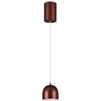 V-TAC VT-7795: Lámpara colgante LED de 8,5 W, forma cilíndrica, metal, color cobre, interruptor táctil, 10 x 16 cm, regulable, 3000 K – 7997