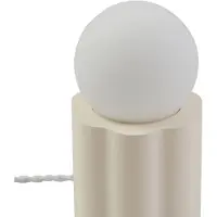 LINDBY Lámpara de mesa Nielson, beige, altura pantalla 8,5 cm, yeso