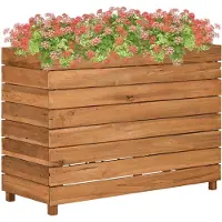 vidaXL : Jardín elevado de 100x40x72 cm, hecho de teca, madera de haya y acero