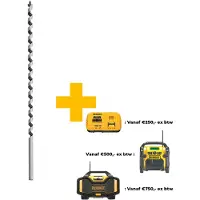 DeWalt DT4636-QZ, Taladro, Broca para madera, Rotación en sentido horario, 1,2 cm, 380 mm, Madera