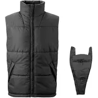 Mamalila - Trageweste Stockholm - Chaleco de fibra sintética size XS, negro/gris