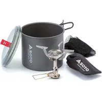 Soto - Amicus W/O Igniter + New River Pot Combo - Hornillos de gas size 1 l, turquesa