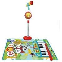 Reig Musicales Batería And Piano Carpet Fisher Price With Micro Standing And Drumsticks
