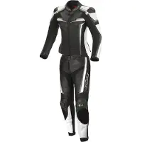 Büse Mille De 2 Piezas Traje De Cuero Negro/Blanco/Gris 44 mujeres