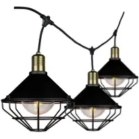 V-TAC VT-717S: Guirnalda de luces LED con casquillo E27 (6 unidades), con cable de 3 metros, color mate, resistente al agua (IP65) - SKU 8974
