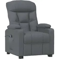 vidaXL Sillón reclinable eléctrico, color gris oscuro, tapizado en tela
