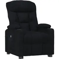 vidaXL Sillón reclinable eléctrico, color negro, tapizado en tela