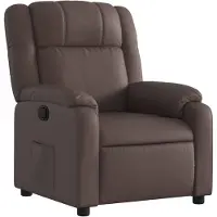 vidaXL Sillón de relax, color marrón, tapizado en cuero sintético